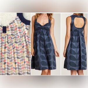 ORLA KIELY Stem Print Key-Hole Seersucker Dress